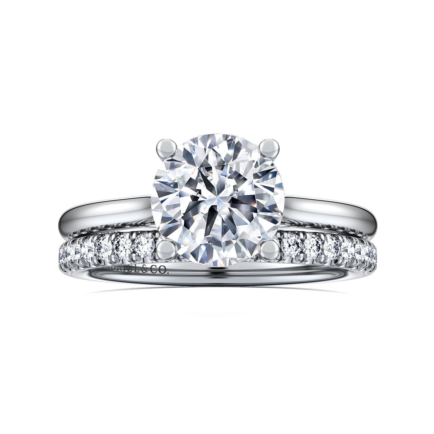 Azucena - Platinum Round Solitaire Diamond Engagement Ring - 0.06 ct - Shot 4