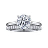 Azucena - Platinum Round Solitaire Diamond Engagement Ring - 0.06 ct
