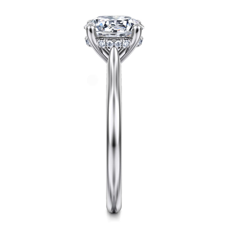 Azucena - Platinum Round Solitaire Diamond Engagement Ring - 0.06 ct - Shot 5