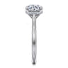 Azucena - Platinum Round Solitaire Diamond Engagement Ring - 0.06 ct