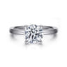 Paula - Platinum Round Diamond Solitaire Engagement Ring