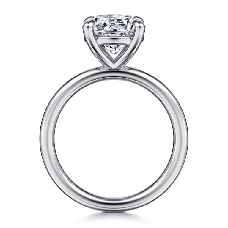 Lark - Platinum Round Solitaire Engagement Ring - Shot 2