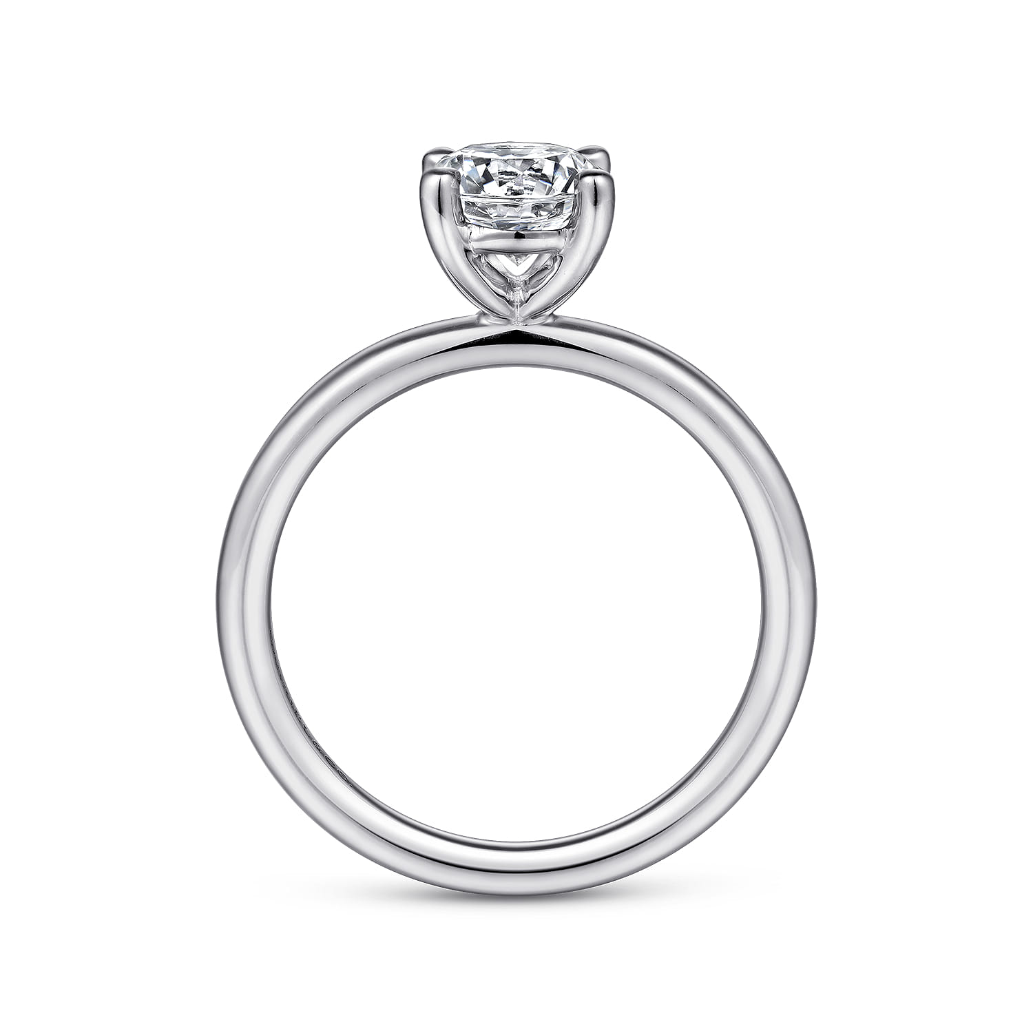 Lark - Platinum Round Solitaire Engagement Ring - Shot 2
