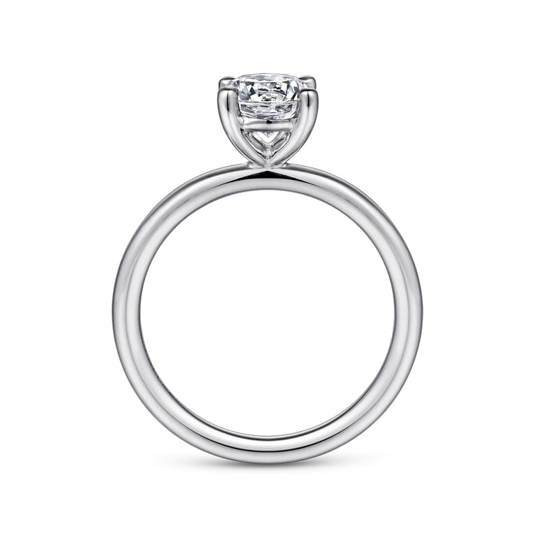 Lark - Platinum Round Solitaire Engagement Ring - Shot 2