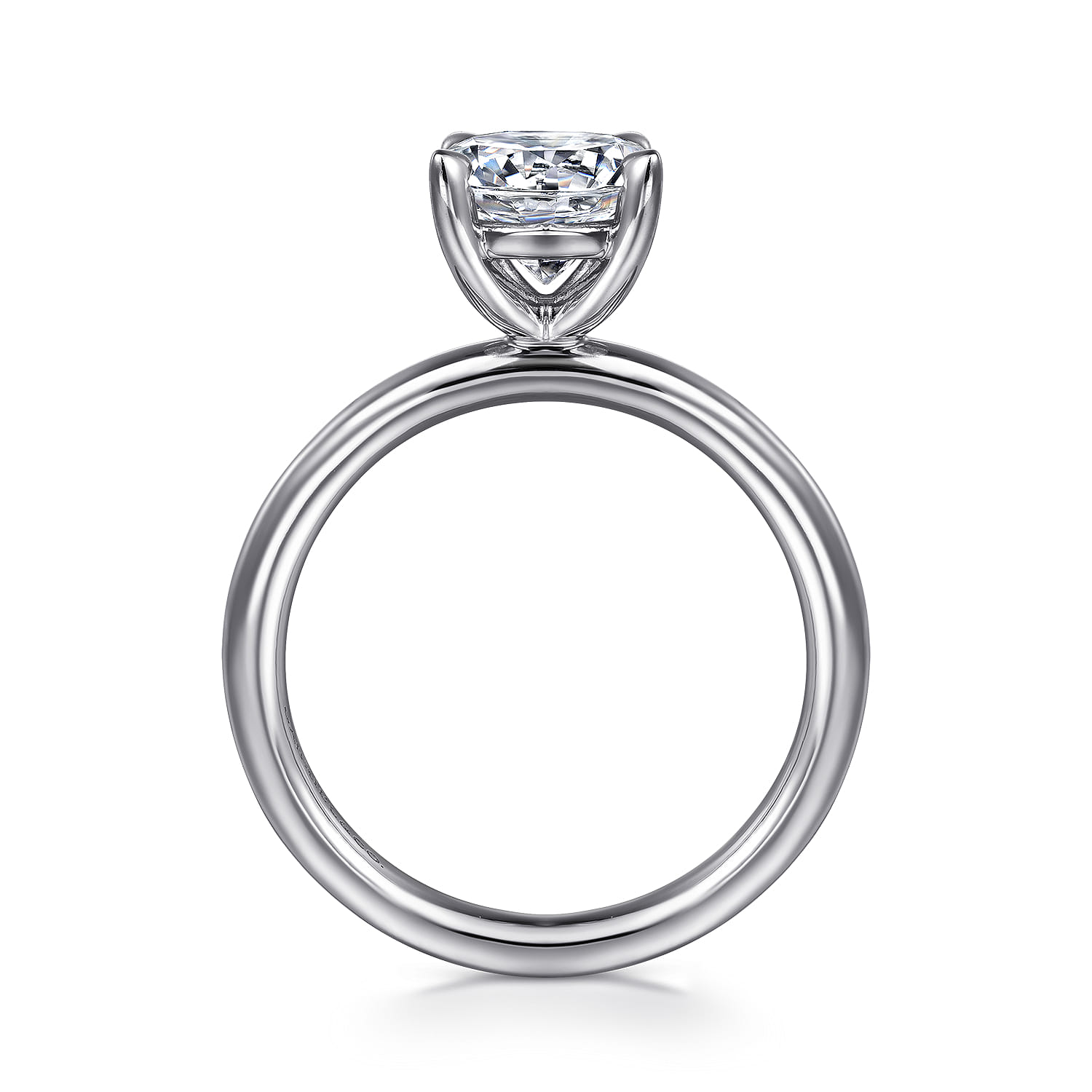 Lark - Platinum Round Solitaire Diamond Engagement Ring - Shot 2