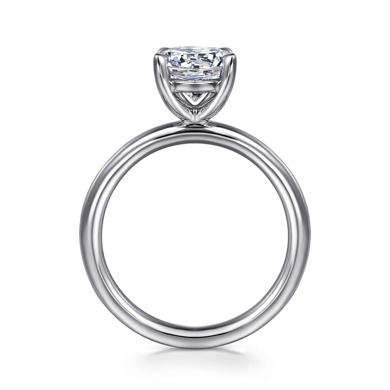 Lark - Platinum Round Solitaire Diamond Engagement Ring - Shot 2