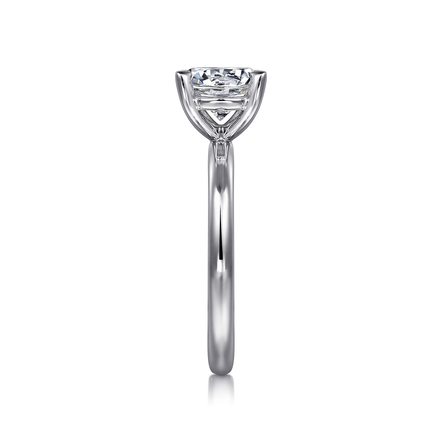 Lark - Platinum Round Solitaire Diamond Engagement Ring - Shot 5