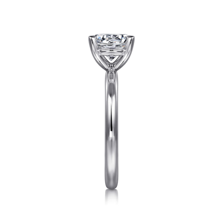 Lark - Platinum Round Solitaire Diamond Engagement Ring - Shot 5