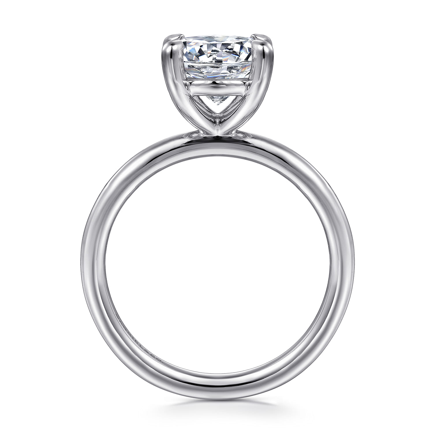 Lark - Platinum Round Solitaire Diamond Engagement Ring - Shot 2