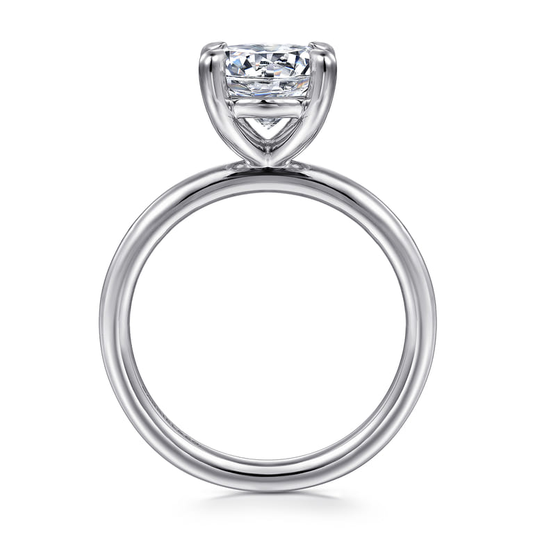 Lark - Platinum Round Solitaire Diamond Engagement Ring - Shot 2