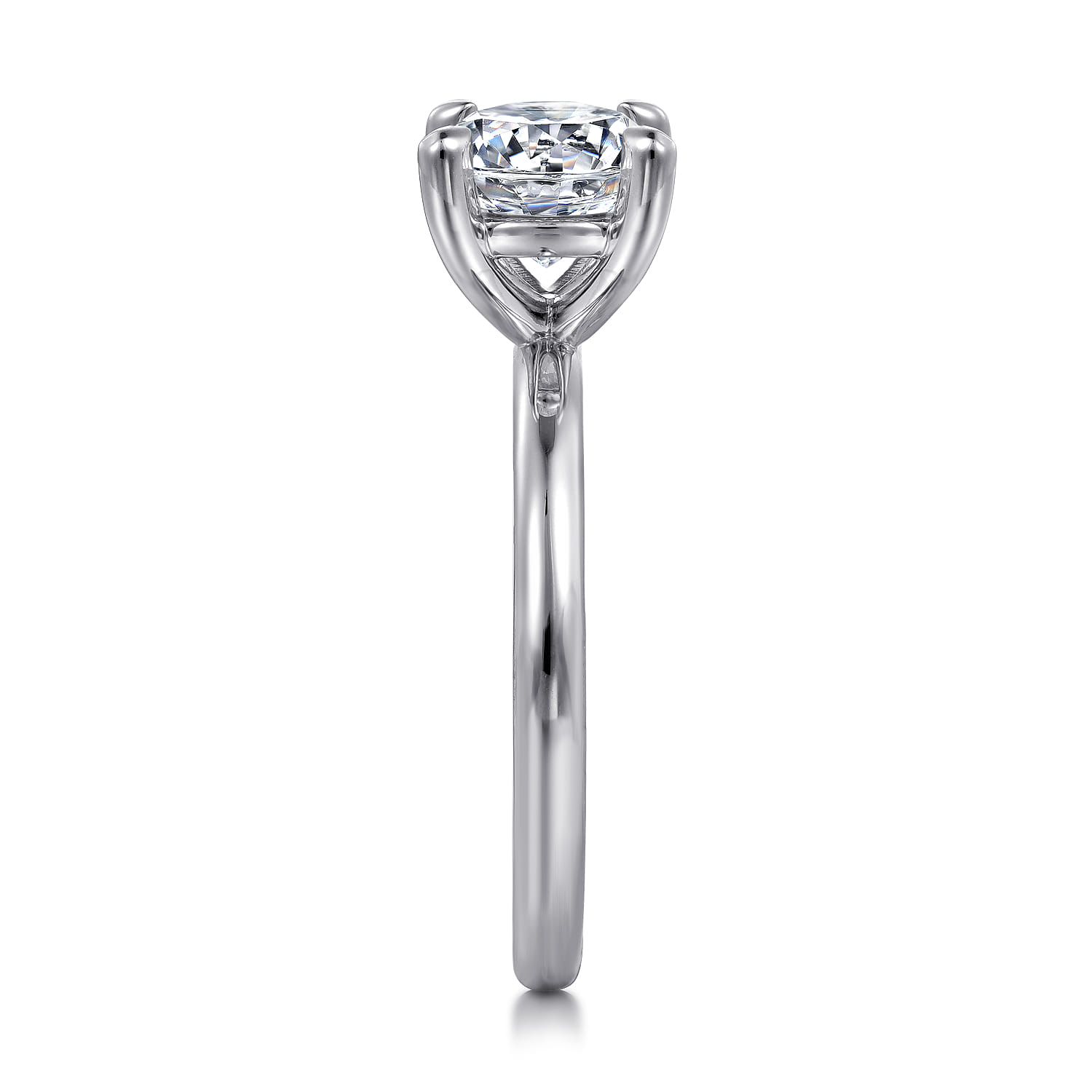 Lark - Platinum Round Solitaire Diamond Engagement Ring - Shot 5
