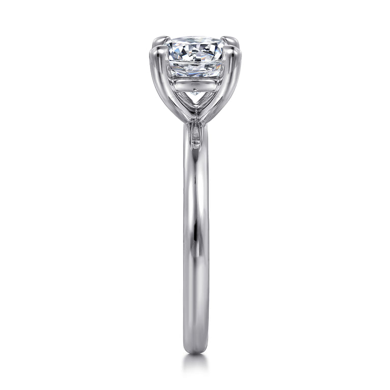 Lark - Platinum Round Solitaire Diamond Engagement Ring - Shot 5