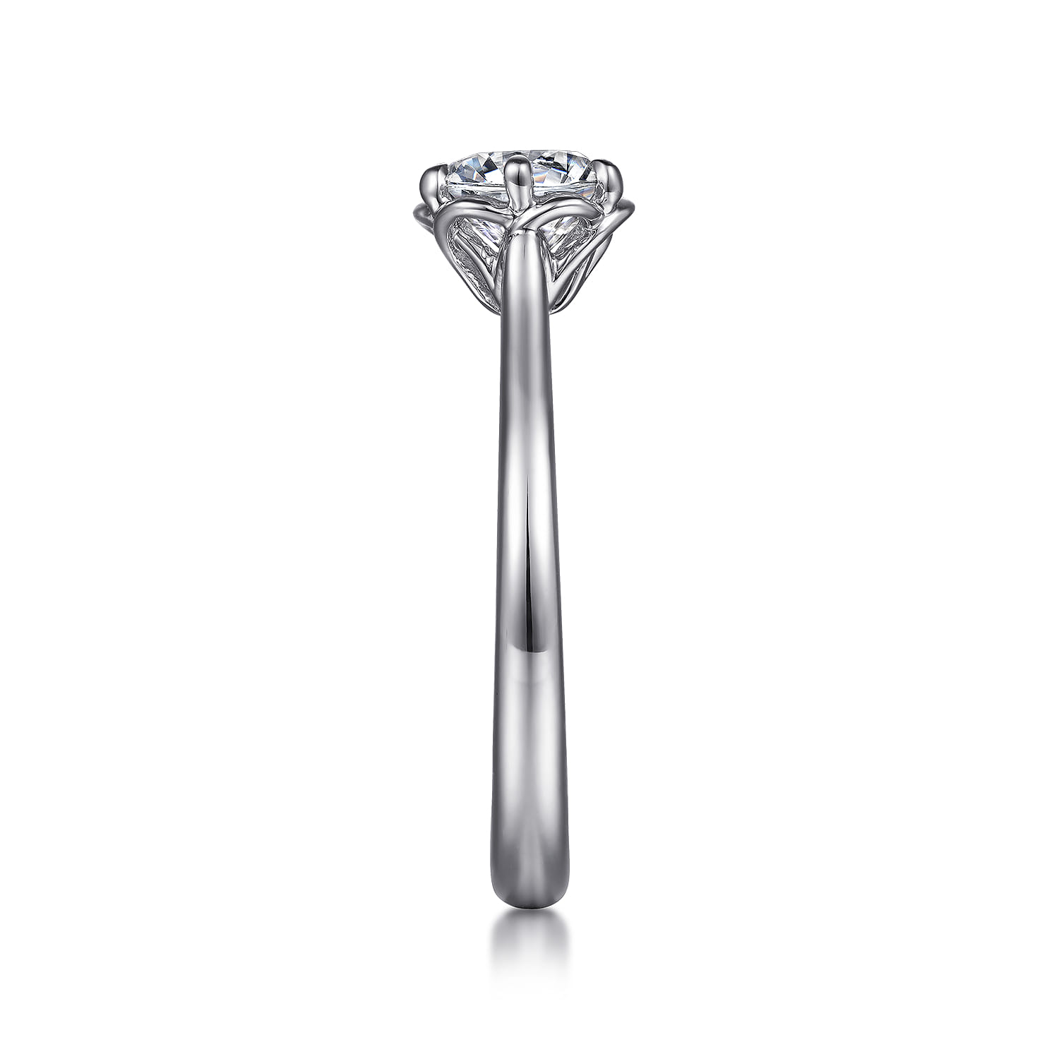 Tiona - Platinum Round Diamond Solitaire Engagement Ring - Shot 5