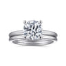 Evelina - Platinum Round Solitaire Diamond Engagement Ring