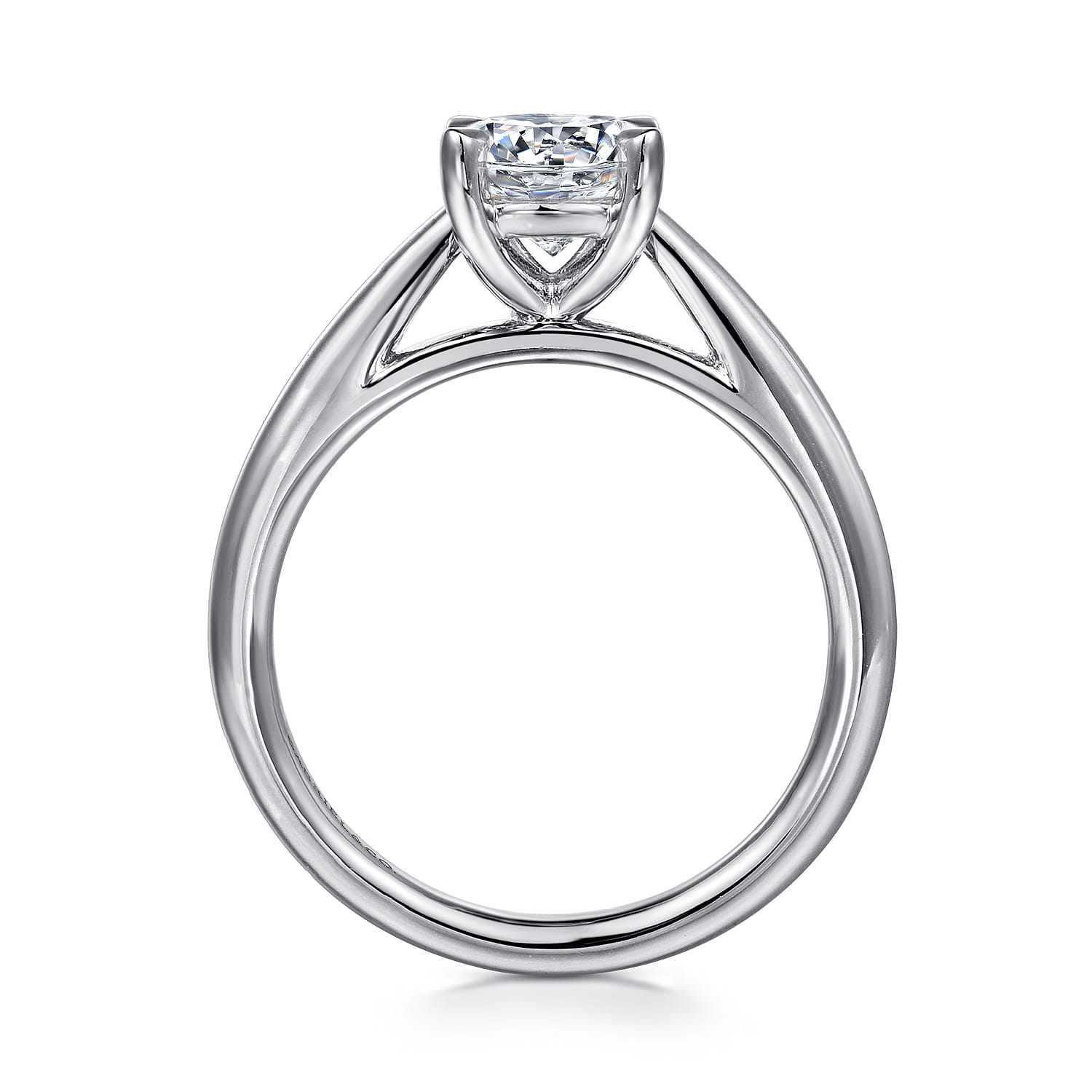 Bambi - Platinum Round Solitaire Diamond Engagement Ring - Shot 2