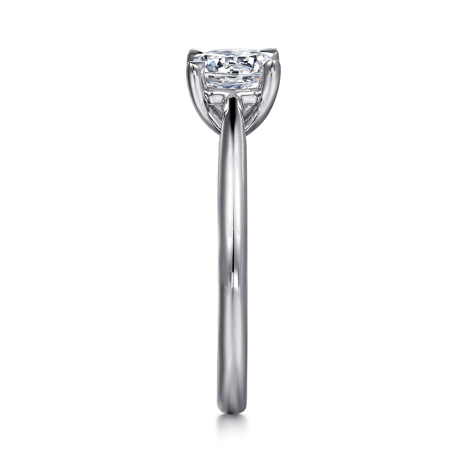 Bambi - Platinum Round Solitaire Diamond Engagement Ring - Shot 4