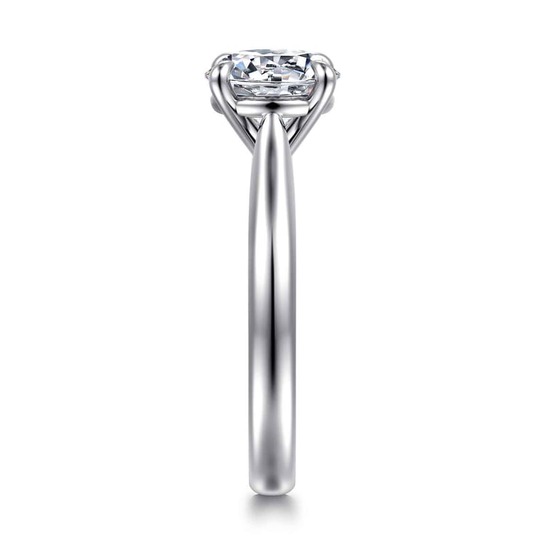 Bena - Platinum Round Solitaire Diamond Engagement Ring - Shot 4