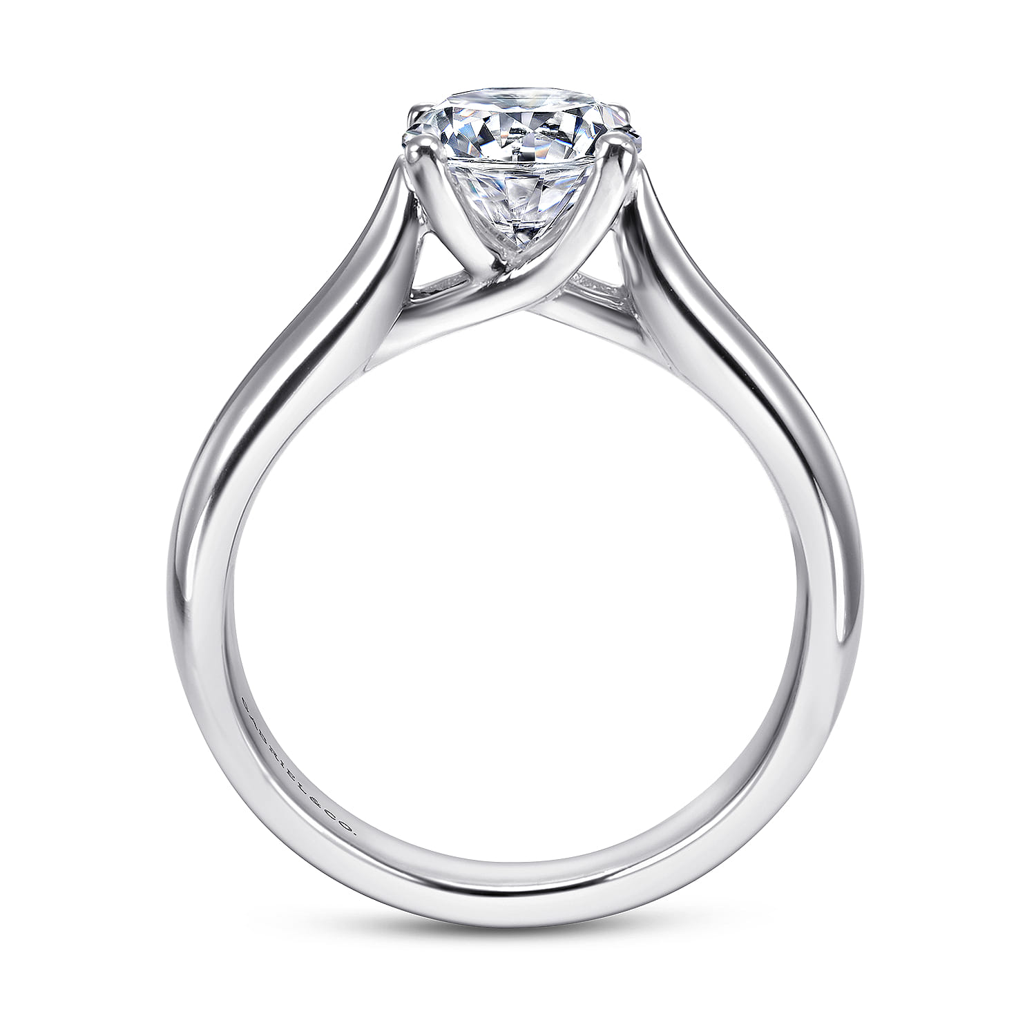 Helen - Platinum Round Diamond Solitaire Engagement Ring - Shot 2