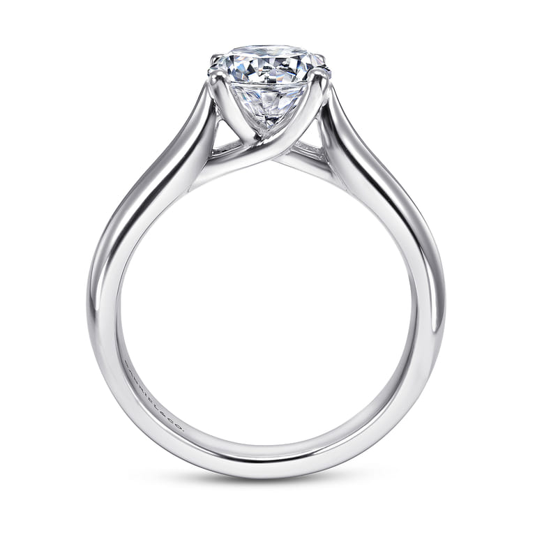 Helen - Platinum Round Diamond Solitaire Engagement Ring - Shot 2