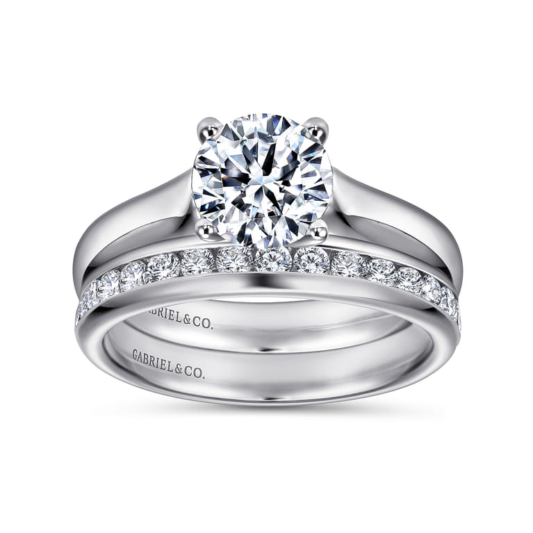 Helen - Platinum Round Diamond Solitaire Engagement Ring - Shot 4