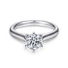 Allie - Platinum Round Diamond Solitaire Engagement Ring