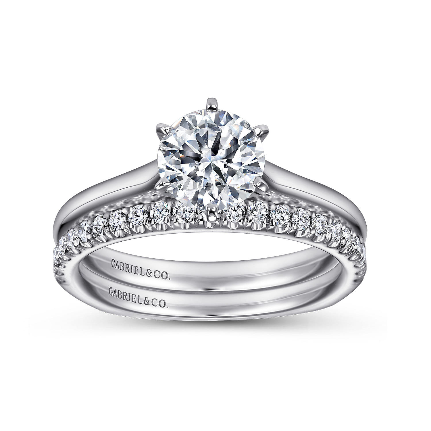 Allie - Platinum Round Diamond Solitaire Engagement Ring - Shot 4