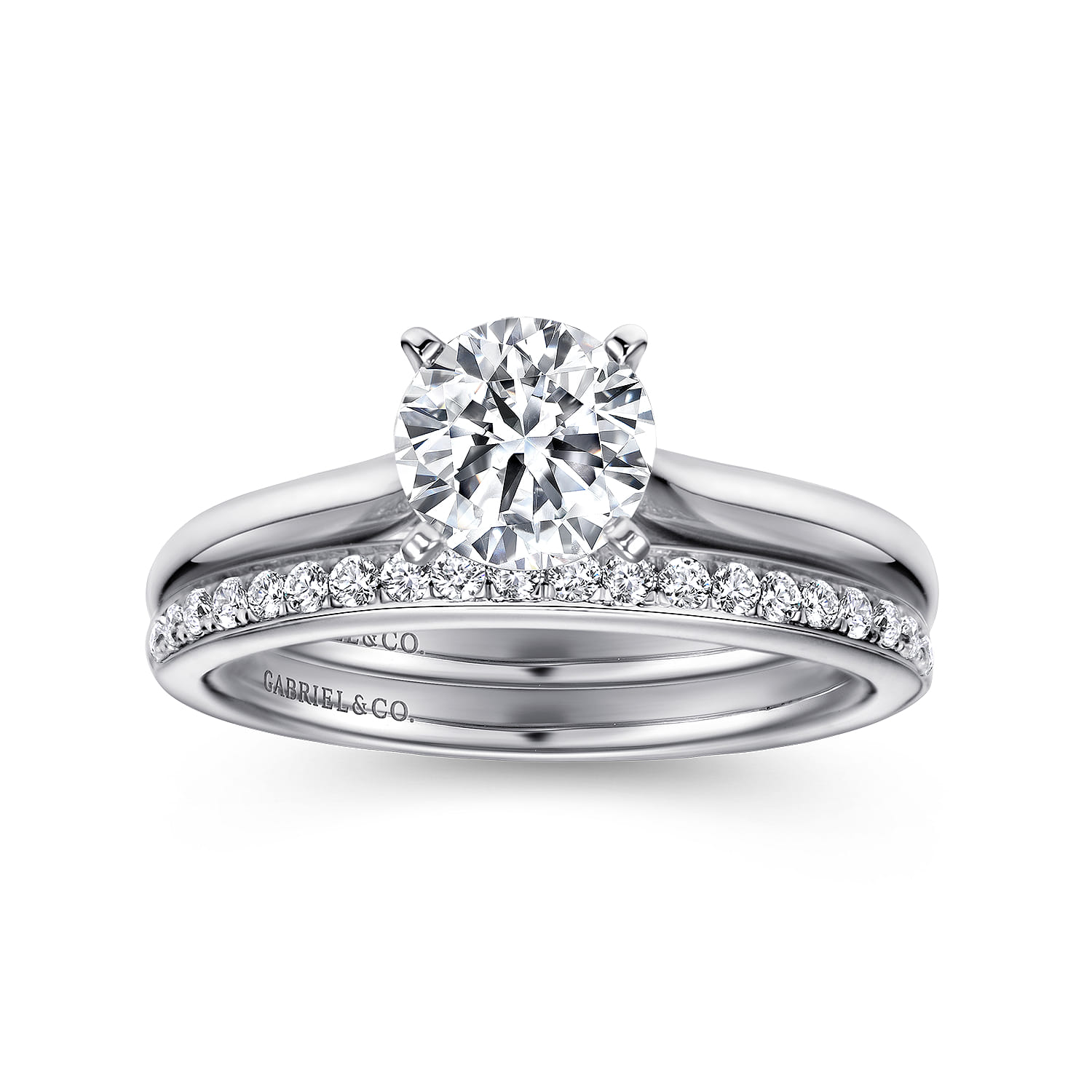 Lauren - Platinum Round Diamond Solitaire Engagement Ring - Shot 4