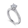 Lauren - Platinum Round Diamond Solitaire Engagement Ring