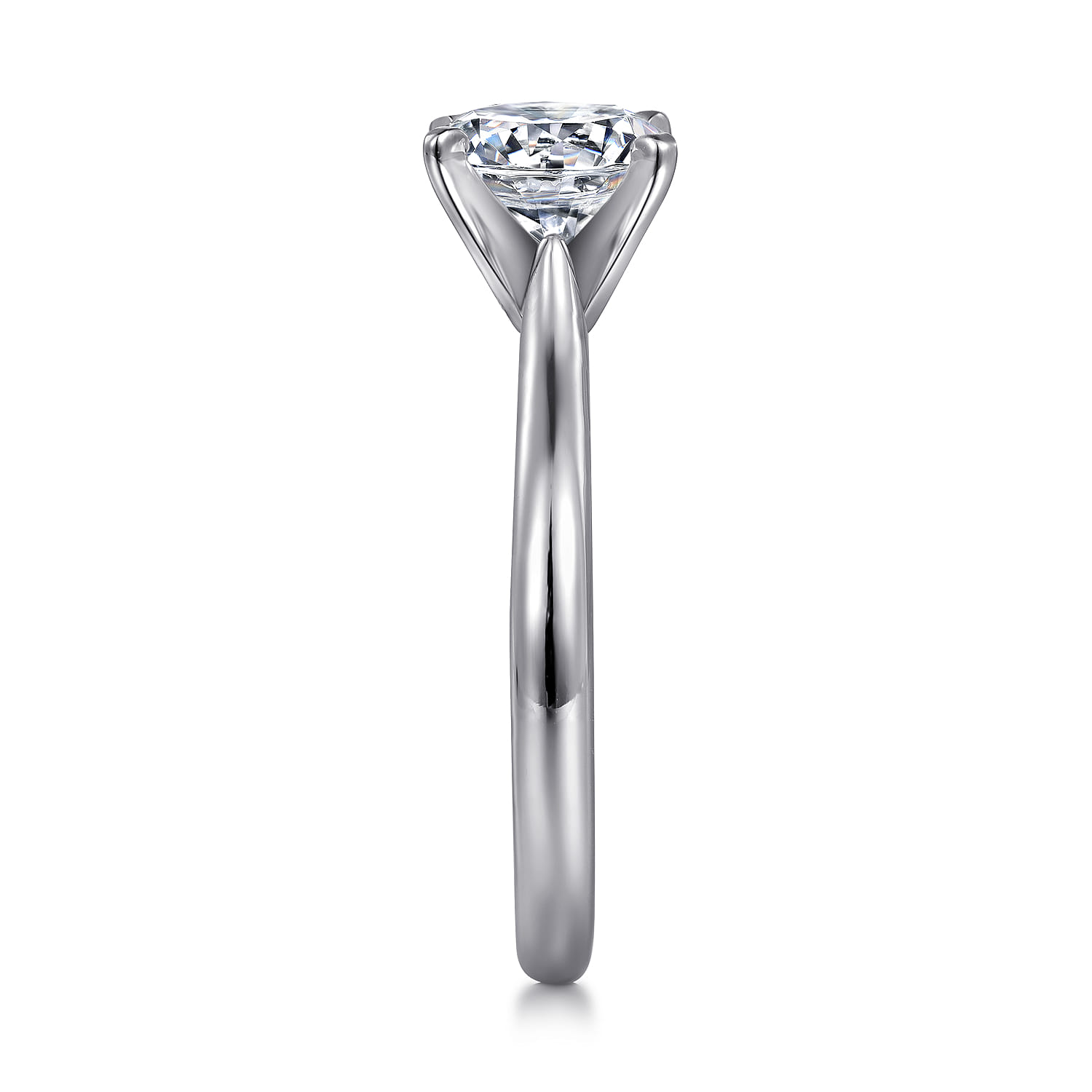 Lauren - Platinum Round Solitaire Diamond Engagement Ring - Shot 4
