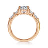 Adella - 14K Rose Gold Round Diamond Engagement Ring - 0.4 ct
