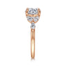 Adella - 14K Rose Gold Round Diamond Engagement Ring - 0.4 ct