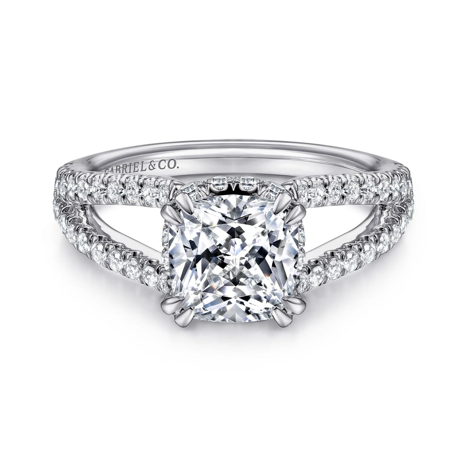 Dominga - 14K White Gold Diamond Engagement Ring - 0.68 ct - Shot 1