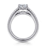 Rivah - 14K White Gold Split Shank Cushion Cut Diamond Engagement Ring - 0.5 ct