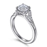 Taye - 14K White Gold Split Shank Cushion Cut Diamond Engagement Ring - 0.16 ct