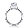 Alden - 14K White Gold Split Shank Cushion Cut Diamond Engagement Ring - 0.05 ct