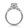 Celia - 14K White Gold Emerald Cut Diamond Engagement Ring - 0.08 ct