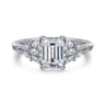 Cami - 14K White Gold Emerald Cut Diamond Engagement Ring - 0.3 ct