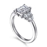 Cami - 14K White Gold Emerald Cut Diamond Engagement Ring - 0.3 ct
