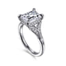 Taye - 14K White Gold Split Shank Emerald Cut Diamond Engagement Ring - 0.18 ct