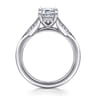 Taye - 14K White Gold Split Shank Emerald Cut Diamond Engagement Ring - 0.16 ct