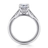 Taye - 14K White Gold Split Shank Emerald Cut Diamond Engagement Ring - 0.16 ct