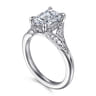 Taye - 14K White Gold Split Shank Emerald Cut Diamond Engagement Ring - 0.16 ct