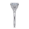 Taye - 14K White Gold Split Shank Emerald Cut Diamond Engagement Ring - 0.16 ct