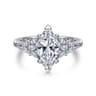 Cami - 14K White Gold Marquise Shape Diamond Engagement Ring - 0.3 ct