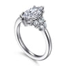 Cami - 14K White Gold Marquise Shape Diamond Engagement Ring - 0.3 ct