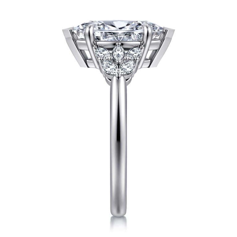 Cami - 14K White Gold Marquise Shape Diamond Engagement Ring - 0.3 ct - Shot 4