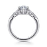 Adella - 14K White Gold Marquise Shape Diamond Engagement Ring - 0.4 ct