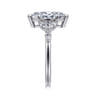 Adella - 14K White Gold Marquise Shape Diamond Engagement Ring - 0.4 ct