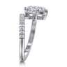 Margo - 14K White Gold Bezel Prong Marquise Shape Wrap Engagement Ring - 0.3 ct