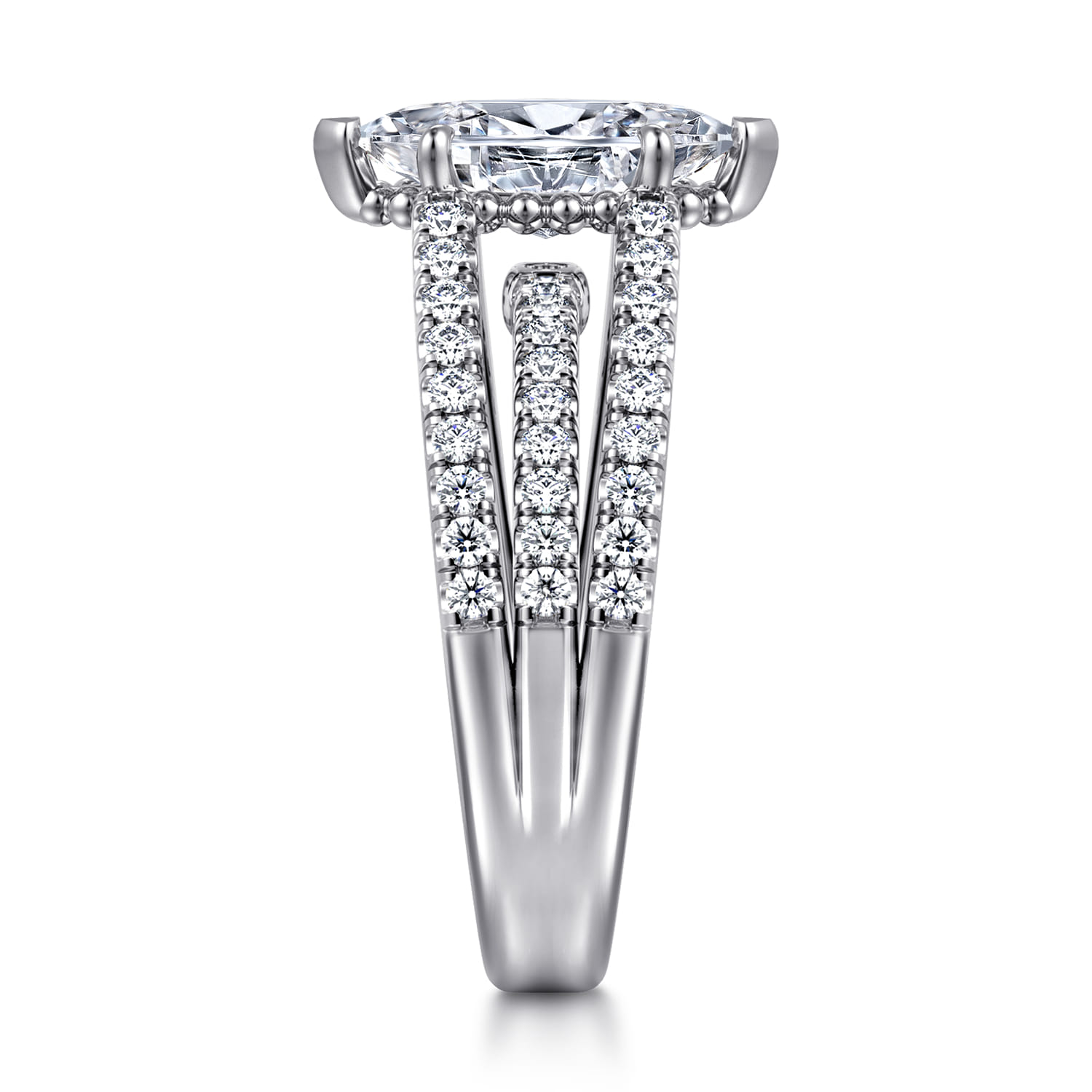 Rivah - 14K White Gold Split Shank Marquise Shape Diamond Engagement Ring - 0.5 ct - Shot 4